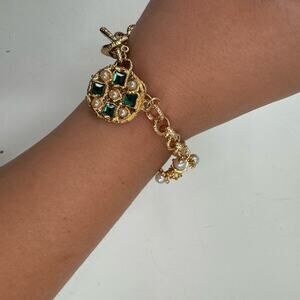 NWOT Gold plated Spanish Catholic style charm Bracelet